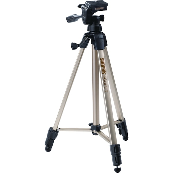 Sunpak Lightweight 3-Way Tripod w/20.3" Folded Height and 58" Extended Height 620-060